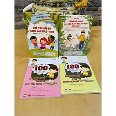 SÁCH RÈN LUYỆN TƯ DUY CHO HỌC SINH: COMBO 4 CUỐN SÁCH CÂU ĐỐ TƯ DUY (DÀNH CHO HỌC SINH TỪ 6 -15 TUỔI)