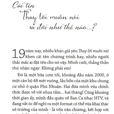 Thay Lời Muốn Nói - Thanh Xuân Tôi...
