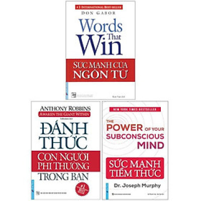 Combo Sách Sức Mạnh Của Ngôn Từ + Sức Mạnh Tiềm Thức + Đánh Thức Con Người Phi Thường Trong Bạn (Bộ 3 Cuốn)
