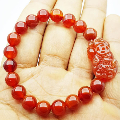 Gembank Vòng Tay Tỳ Hưu Đá Mã Não Tự Nhiên 9mm