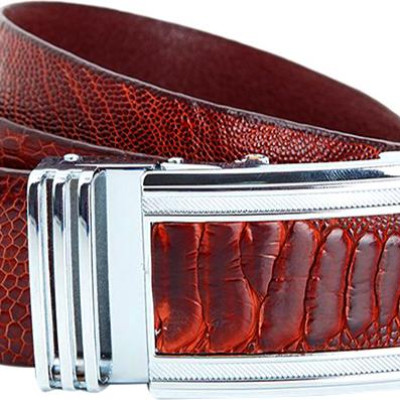 Thắt Lưng Nam Da Đà Điểu Bản Lớn Huy Hoàng HT4420 - Nâu Đỏ