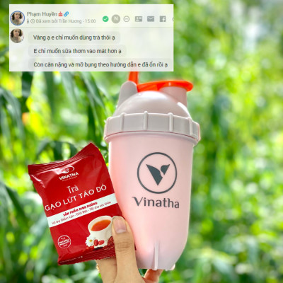 Trà Gạo Lứt Táo Đỏ Vinatha, Tiêu Mỡ, Thanh Nhiệt Giải Độc, 10 Gói Nhỏ 60gr