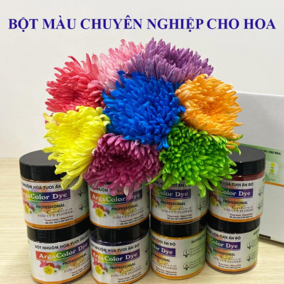 1 Thùng Bột Màu Hoa Tươi "chuyên nghiệp" nhuộm đổi màu hoa cắt cành ( Gồm 8 màu x 1 hủ 110gr)