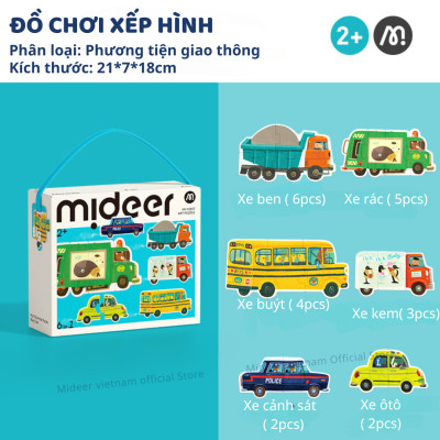Đồ Chơi Ghép Hình Cho Bé Mideer My First Puzzle Transport