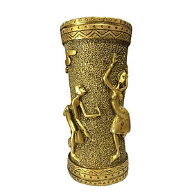 Lọ hoa họa cây dừa CTVD28 10.9 x 10.7 x 20.2cm mạ vàng