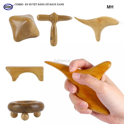 COMBO bộ 13 Dụng Cụ day ấn Huyệt Mát xa toàn thân kiểu Thái bằng gỗ Bách Xanh (MH848) Chăm sóc sức khỏe