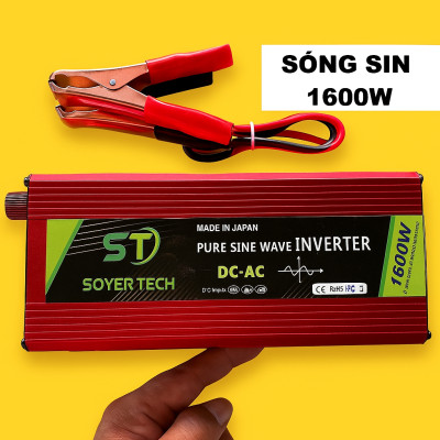 Bộ Biến Tần Kích 12V Lên 220V 1600W Inverter Nhật Bản Sóng Sin Chuẩn – Loại Xịn, Siêu Bền
