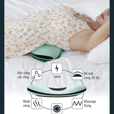 Máy Massage Lưng Và Thắt Lưng Nikio NK-158 - Công Nghệ Mát Xa Cải Tiến 4in1: Nhiệt Nóng, Xung Điện, Rung, Túi Khí - Hỗ Trợ Điều Trị Thoát Vị Đĩa Đệm, Thoái Hóa, Đau Cột Sống Lưng - Dòng Không Dây Pin Sạc, Có Remote Điều Khiển