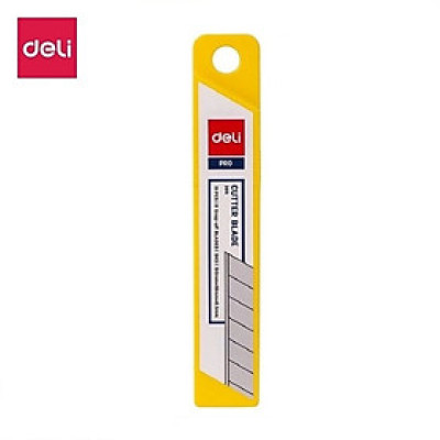 Dao rọc giấy Deli 2045 / 2057 đệm cao su mềm, loại 8 lưỡi tách rời màu bạc - Lưỡi thay 2011