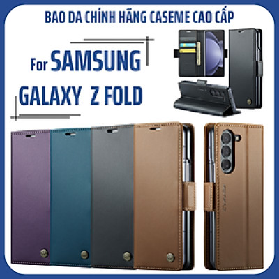 Bao Da Dạng Ví Caseme Cho Samsung Galaxy Z Fold5 – Chống Trộm Thẻ RFID, Nắp Gập Nam Châm, Khe Cắm Thẻ & Tiền, Giá Đỡ Xem Video - Hàng Nhập Khẩu