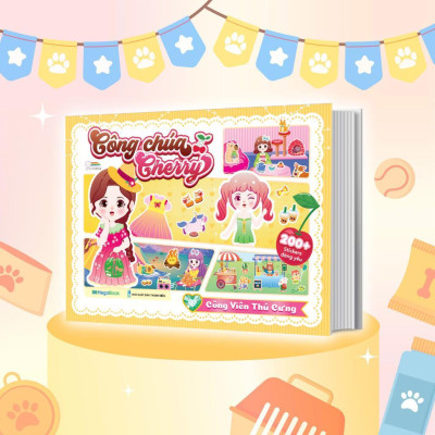 Sách - Công Chúa Cherry - Công Viên Thú Cưng - Sách Bóc Dán Sticker Cho Bé Gái - Megabook
