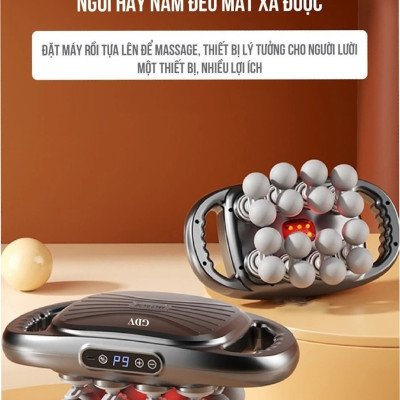 [Tặng củ sạc + cáp sạc] Máy Massage Toàn Thân Cầm Tay 16 Đầu, Máy Mát Xa Đấm Lưng 16 Đầu GDV - Hàng Chính Hãng