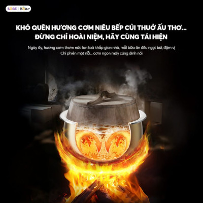 Nồi cơm điện 1,5L Bear DFB-J40Q5 (RC-4H40Y) Hàng Chính Hãng