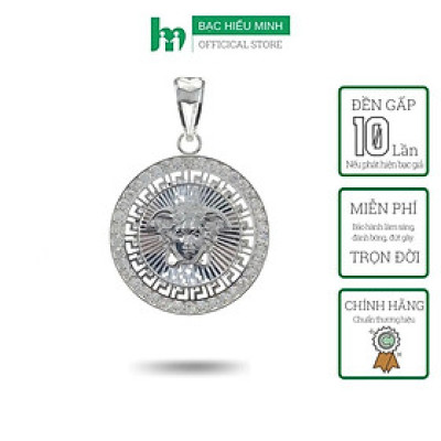 Mặt Dây Chuyền Nam Bạc Hình Logo Versace Loại To Nhãn Hiệu Ý Bạc Hiểu Minh MDN019XL