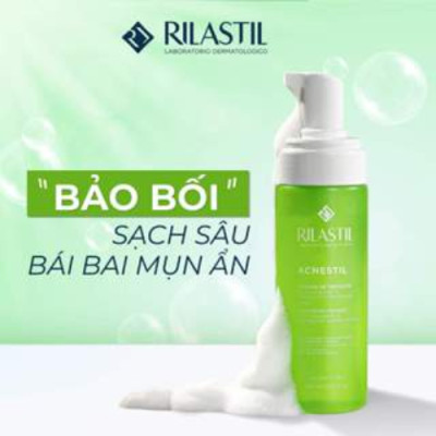 Bọt rửa mặt dành cho da dầu mụn Rilastil Acnestil Cleansing Mousse 165ml