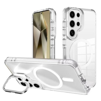 Ốp Lưng Trong cho Samsung Galaxy S25 Ultra Suốt Kiêm Giá Đỡ Raigor Inverse Rita Case Hỗ Trợ Sạc Không Dây Magnetic Viền Chống Sốc - Hàng chính hãng
