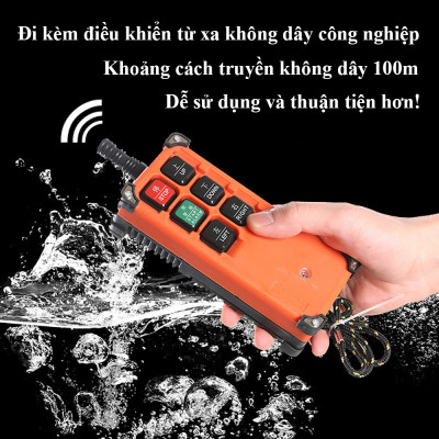 Bộ Tời Điện Kèm Rùa ABG PA200 (100/200kg) 12 Mét - Giúp Máy Tời Treo Nâng Hạ Vật Nặng Dễ Dàng Trong Nhà Xưởng Công Nghiệp Và Đời Sống, Nâng Kéo Linh Hoạt, Hiệu Quả Cao - Hàng Chính Hãng