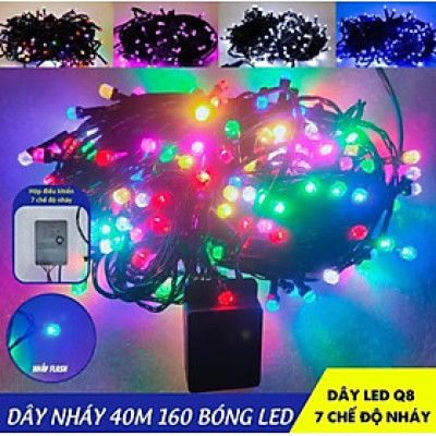CUỘN DÂY LED TRANG TRÍ DÀI 40M NHẤP NHÁY NHIỀU MÀU KIM CƯƠNG CỰC ĐẸP MẪU MỚI CHẤT LƯỢNG 