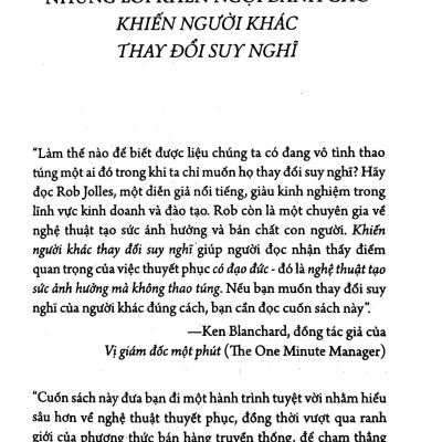 Khiến Người Khác Thay Đổi Suy Nghĩ - Nghệ Thuật Gây Ảnh Hưởng Mà Không Thao Túng (Tái Bản 2023)