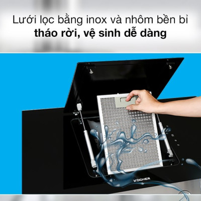 Máy hút mùi Kocher  K-2080V (90CM) - Hàng Chính Hãng