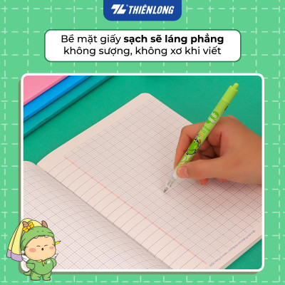 [TẶNG 2] Combo 10 Vở 4 ô ly vuông, tập học sinh 80 trang 100gsm Thiên Long NB-123 - Vở ô ly học sinh mẫu ngẫu nhiên