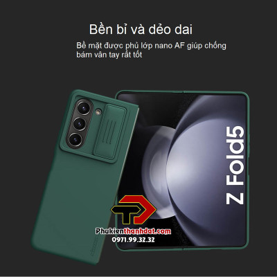 Ốp lưng dành cho SamSung Galaxy Z Fold5 chính hãng Nillkin CamShield Silky - Hàng chính hãng