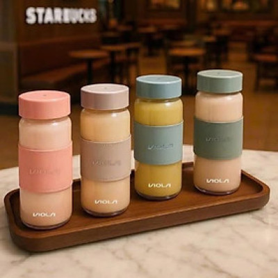 Set 4 bình thủy tinh Viola Borosilicate Dung tích 500ml/bình hàng chính hãng