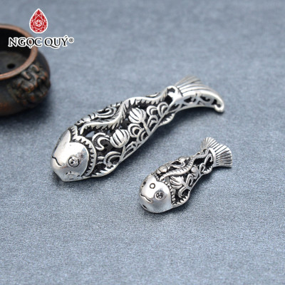 Charm bạc hình con cá - Ngọc Quý Gemstones