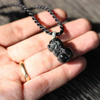 Mặt Dây Chuyền Tỳ Hưu Mắt Hổ Xanh Đen Ngọc Quý Gemstones MD5