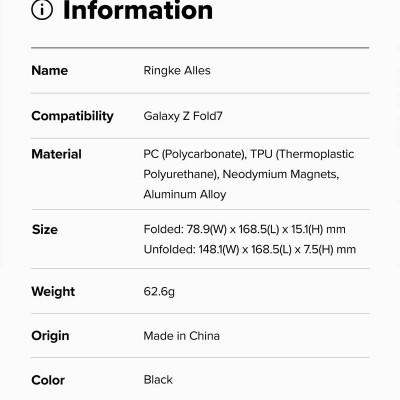 Ốp lưng cho Samsung Galaxy Z Fold 7 RINGKE Alles - Hàng Chính Hãng