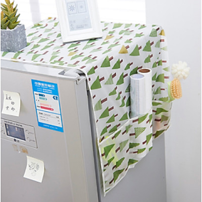 Áo Trùm Tủ Lạnh, Miếng Trùm Tủ Lạnh, Tấm Che Tủ Lạnh Chống Bám Bụi Bẩn, Chống Thấm Nước, Lau Chùi Thoải Mải, Có Nhiều Ngăn Đựng Đồ Tiện Lợi 