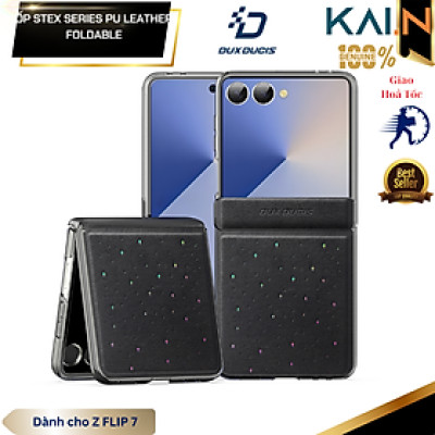 Bao da dành cho Samsung Galaxy Z Flip 7 Dux Ducis STEX Series PU Leather Foldable_ Hàng chính hãng