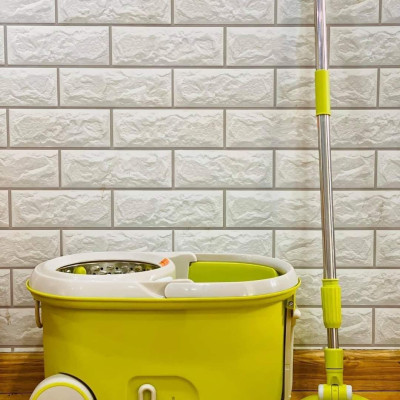 Bộ Lau Nhà Xoay Tay 360 độ MOP L003 (cam kết hàng chuẩn, y hình) lồng vắt bằng inox