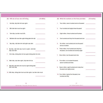 Sách: Toán Tài Năng 4A+4B - Sách toán song ngữ cho trẻ cho trẻ lớp 4 (từ 9-10 tuổi) - Á Châu Books