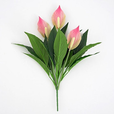 Cụm lan ý giả - dài 45cm - 1 cụm 3 bông - Cây giả, hoa lụa decor trang trí nhà cửa