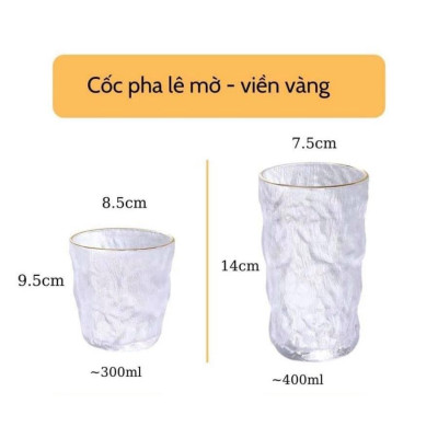 BỘ 6 CỐC UỐNG THỦY TINH BĂNG TUYẾT CAO CẤP SIÊU ĐẸP - 250ML