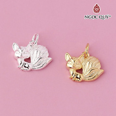 Charm bạc treo hình hồ ly chín đuôi - Ngọc Quý Gemstones
