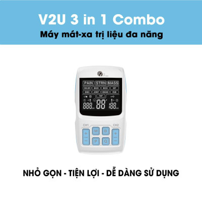 !!!SALE OFF!!! Máy Mát - Xa Trị Liệu Đa Năng ( V2U 3IN1 Combo). Chính hãng V2U Việt Nam