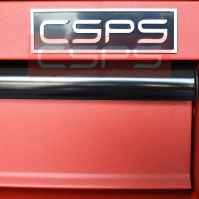 Bộ 2 Tủ dụng cụ CSPS 122cm 08 hộc kéo màu đỏ mặt ván gỗ kèm vách lưới