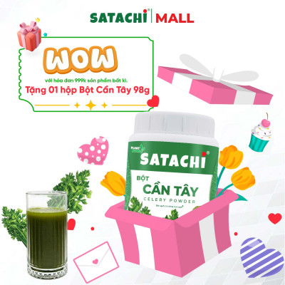 Viên Bột Diếp Cá Nguyên Chất SATACHI – 100% Lá Diếp Cá Tươi – Dạng Viên Tiện Lợi – Hộp 180 viên 