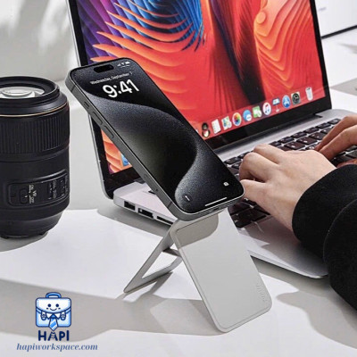 Giá đỡ nam châm điện thoại gấp gọn hàng chính hãng WiWU Wi-MW004 Mag Wallet X Pro: Hỗ trợ từ tính, gập gọn tiện lợi