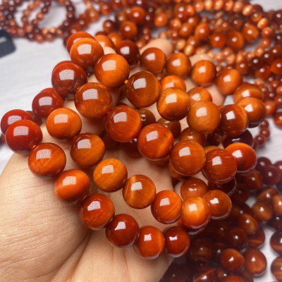 Vòng đeo tay, lắc tay phong thủy đá mắt hổ đỏ