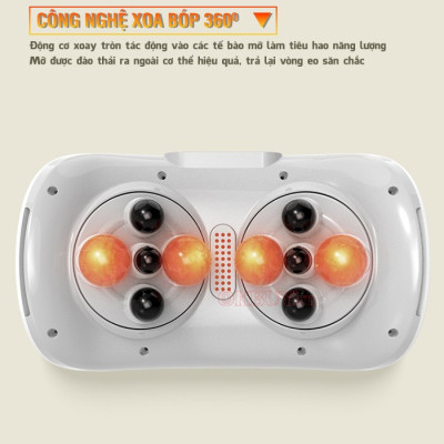 Máy Massage Bụng Cao Cấp Nikio NK-166DC - Công Nghệ Xoa Bóp Kết Hợp Nhiệt Hồng Ngoại, Động Cơ Matxa Kép, 3 Cường Độ Tùy Chỉnh, Pin Sạc Tiện Mang Đi Xa