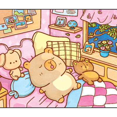 Sách - Sách Dán Hình - Capy Và Công Viên Giải Trí