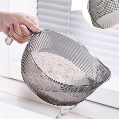 [KoSuyTu] Ca, Gáo Có Lỗ Ráo Nước Bằng Nhựa Trong Suốt - Vo Gạo, Rửa Trái Cây, Lọc Cái... - Kích Thước 24x20x13cm