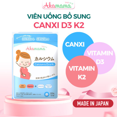 Combo Viên Uống DHA, EPA, Canxi D3 K2, Sắt, Acid Folic, Vitamin Tổng Hợp, Khoáng Chất Cho Mẹ Bầu Akamama Nhật Bản
