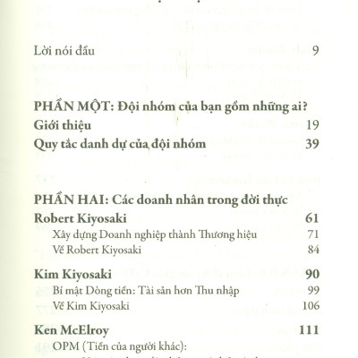 QUAN TRỌNG HƠN TIỀN BẠC...CHÍNH LÀ ĐỘI NHÓM - Robert Kiyosaki và các cố vấn Rich Dad – Thiên Kim dịch – NXB Trẻ