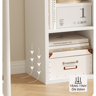 Kệ sách 8 hộc đựng đồ lớn gỗ mdf dày 25mm cao cấp  decor phong cách minimalism thương hiệu IGA  - GA33