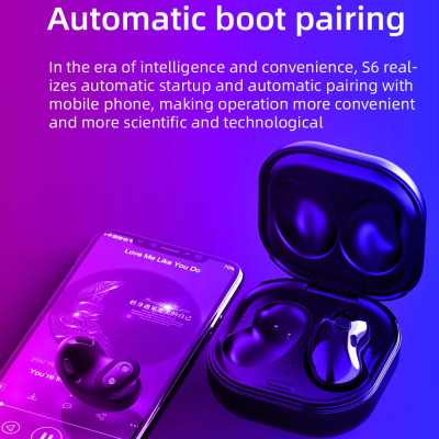 CINCATDY Tai Nghe Bluetooth V5.0 Earbuds Gaming Headphone True Wireless Headset S6 - Hàng Chính Hãng