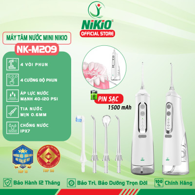 Máy Tăm Nước Cầm Tay Nikio NK-M209 - Dung Tích Lớn 360ml, Hàng Chính Hãng